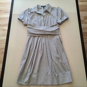 BCBG Blue & White Stripe Shirt Dress